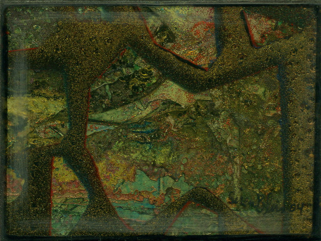 Acrylic and Lacquer on Wood Panel, 3.125in x 2.375in - 2004 